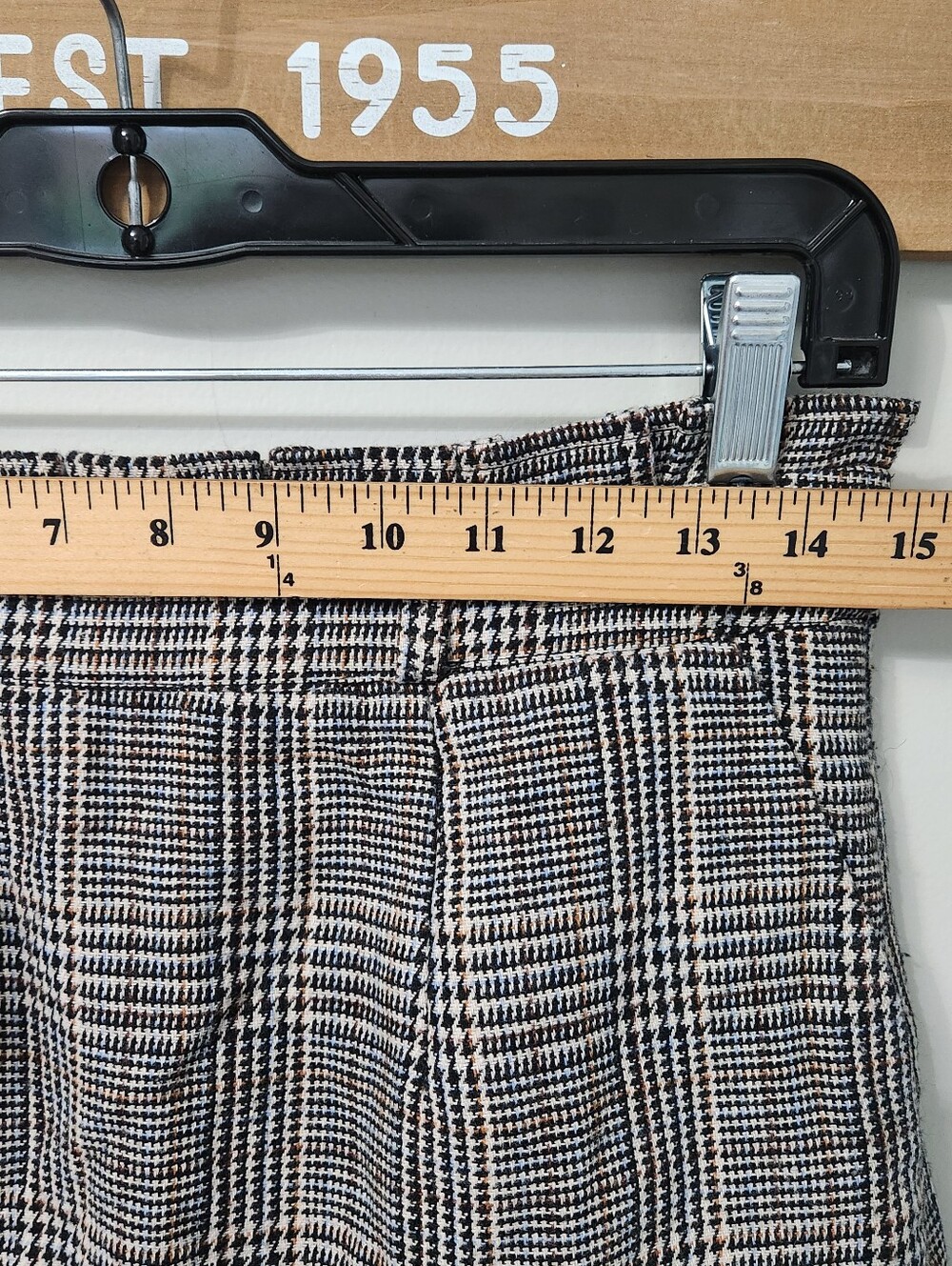 Plaid Paperbag Waist Mini Skirt Preppy Academia Schoolgirl Fall Winter Large - Picture 11 of 14